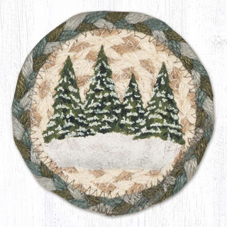 Woven Coasters | Holiday Village Trees