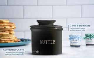 French Butter Keeper | Black