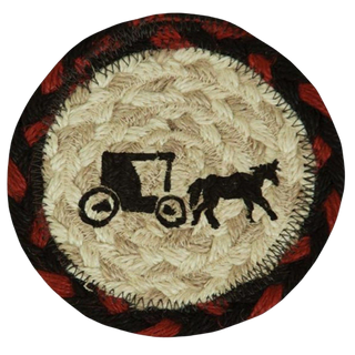 Woven Coasters | Amish Buggy