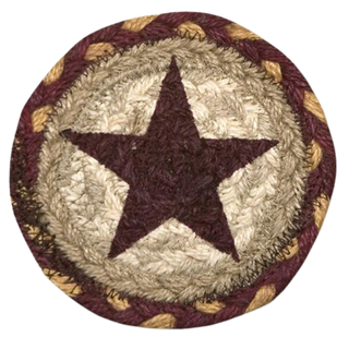 Woven Coasters | Burgundy Star