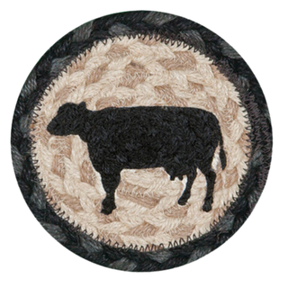 Woven Coasters | Cow Silhouette