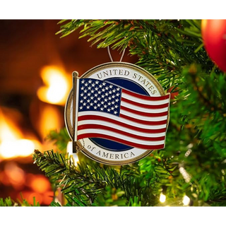 Flag Medallion Ornament
