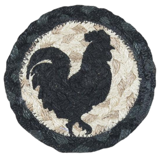 Woven Coasters | Rooster Silhouette