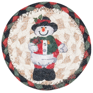 Woven Coasters | Snowman with Hat