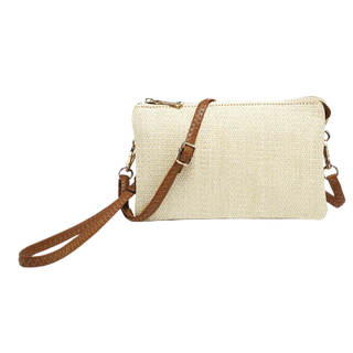 Riley Bag | Straw White Brown