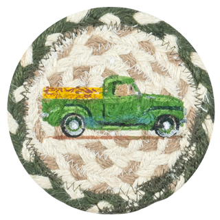Woven Coasters | Vintage Green Truck