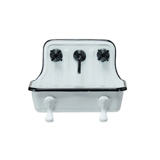 Metal Sink Soap Dish - Black & White