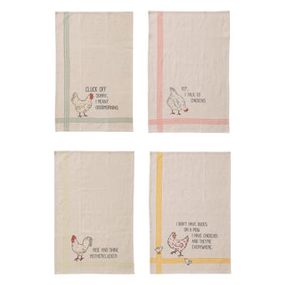 Cotton & Tea Chicken Towels