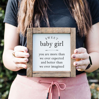 Sweet Baby Girl Wood Sign