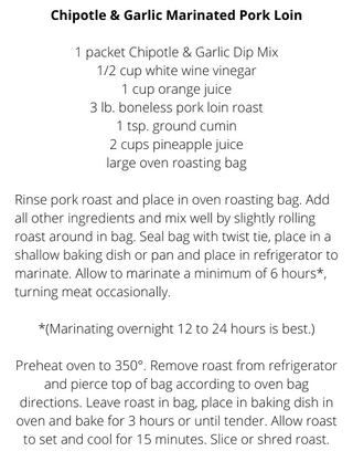 Chipotle & Garlic Dip Mix