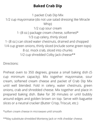 Crab Dip Mix