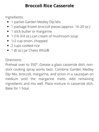 Garden Medley Dip Mix