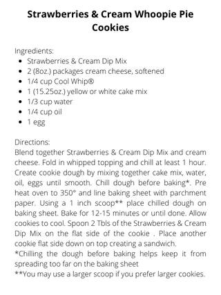 Strawberries & Cream Dip Mix