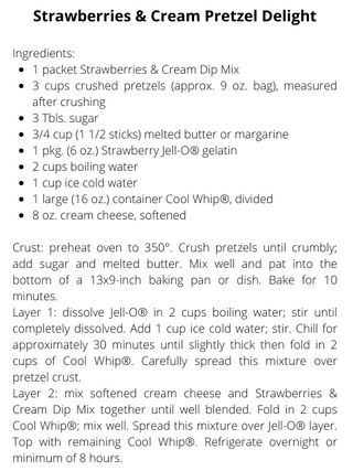 Strawberries & Cream Dip Mix