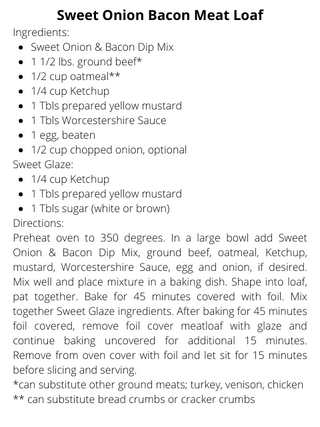 Sweet Onion & Bacon Dip Mix